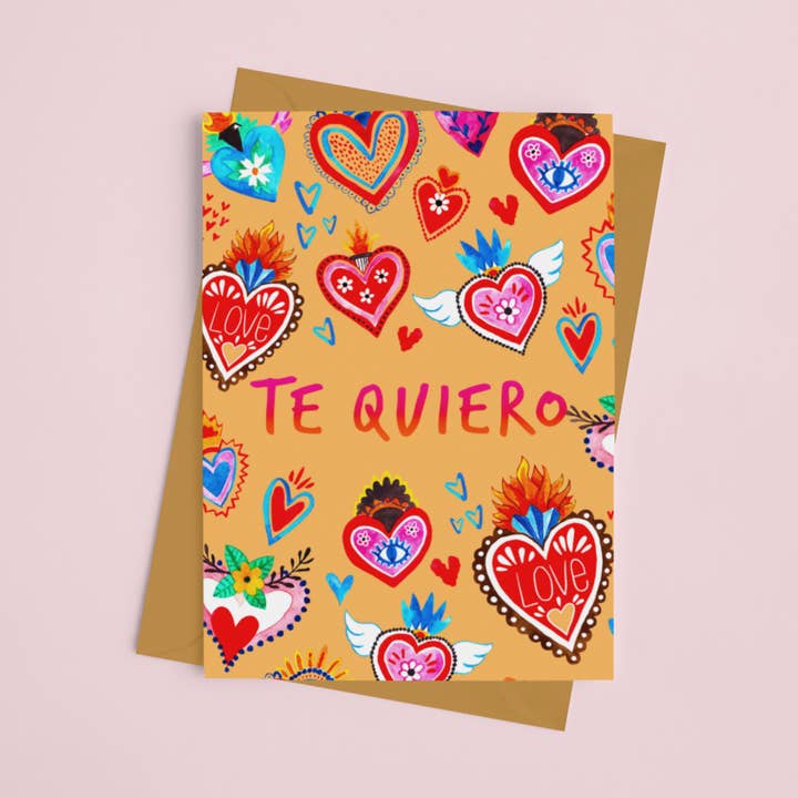 Carte Te Quiero - Saint-Valentin - San Valentine - Mon Amour pour la vente par Espyz Studio