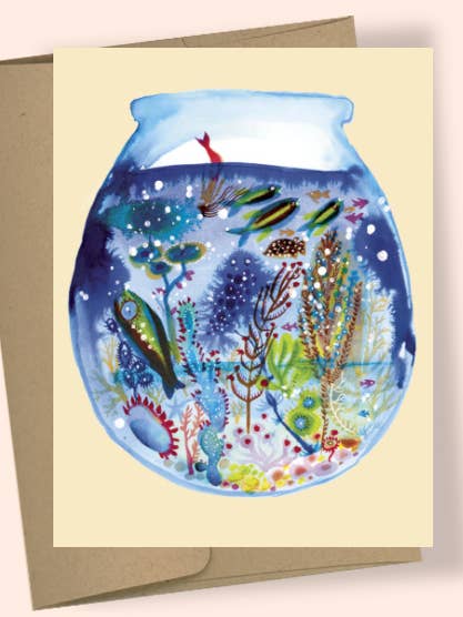 AKVARIUM AKVAREL LYKØNSKNINGSKORT for engroshandel hos Studio Masha D'yans