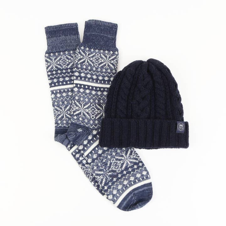 Coffret cadeau bonnet et chaussettes en cachemire et laine pour hommes pour la vente par Corgi Socks