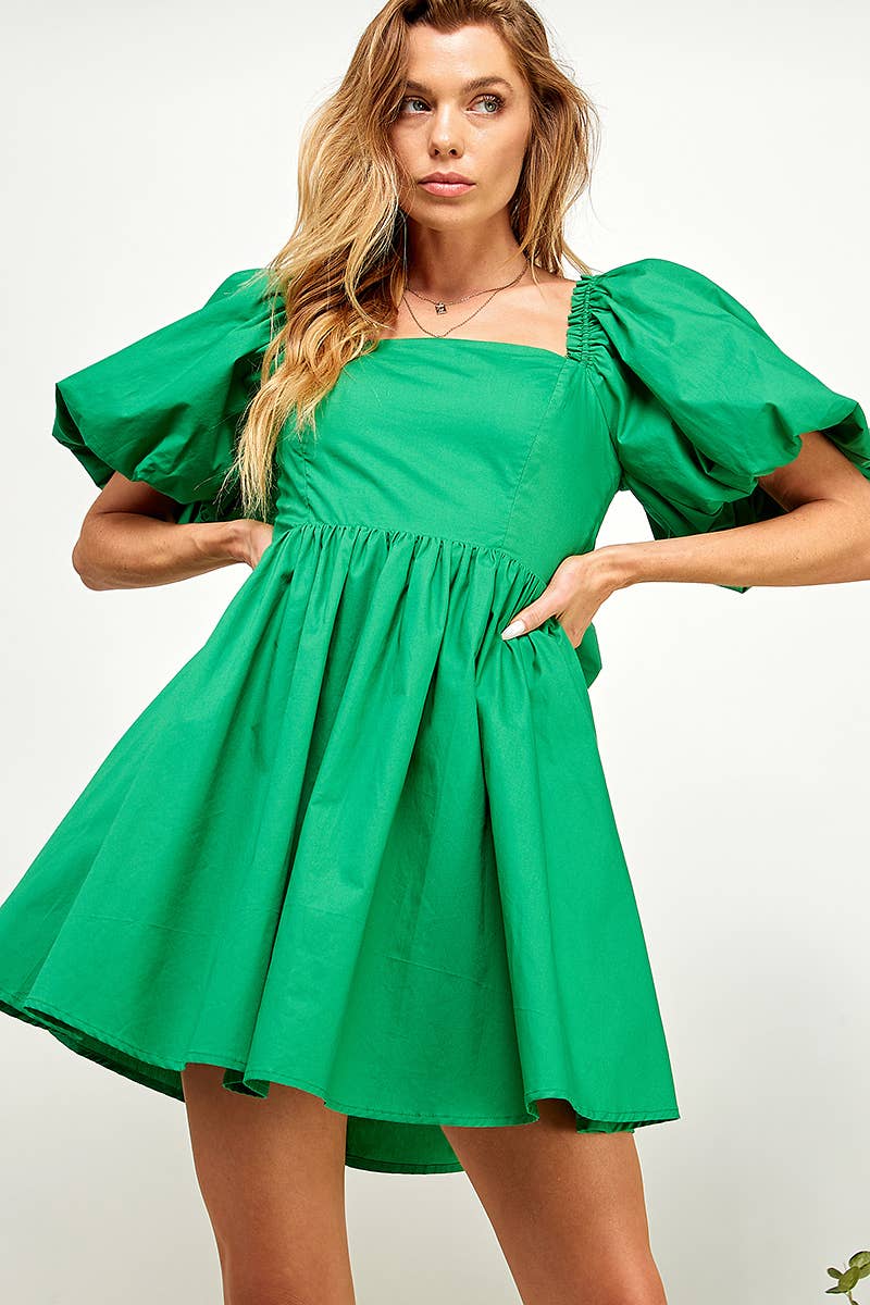 Sweet Lemon - Wholesale Dress - Women's - Cloudpuff Bow-Back Mini Dress18