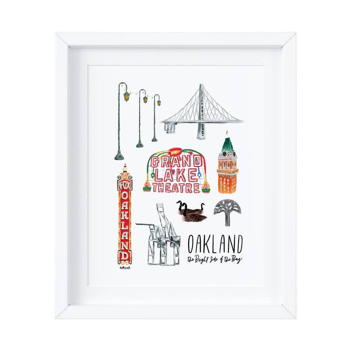 Oakland Collage Art Print for wholesale by doodles.ink.