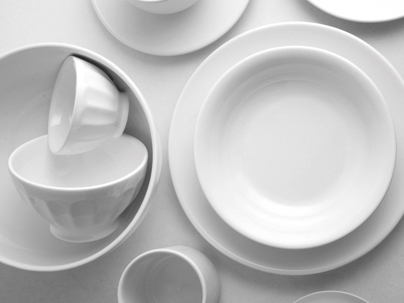 H&H - Wholesale Dinner Plate - Iris Coupe Flat Plate in White Ceramic cm 261