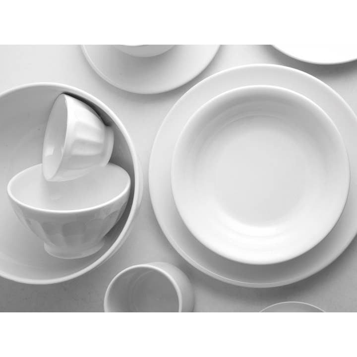 H&H - Wholesale Dinner Plate - Iris Coupe Flat Plate in White Ceramic cm 261