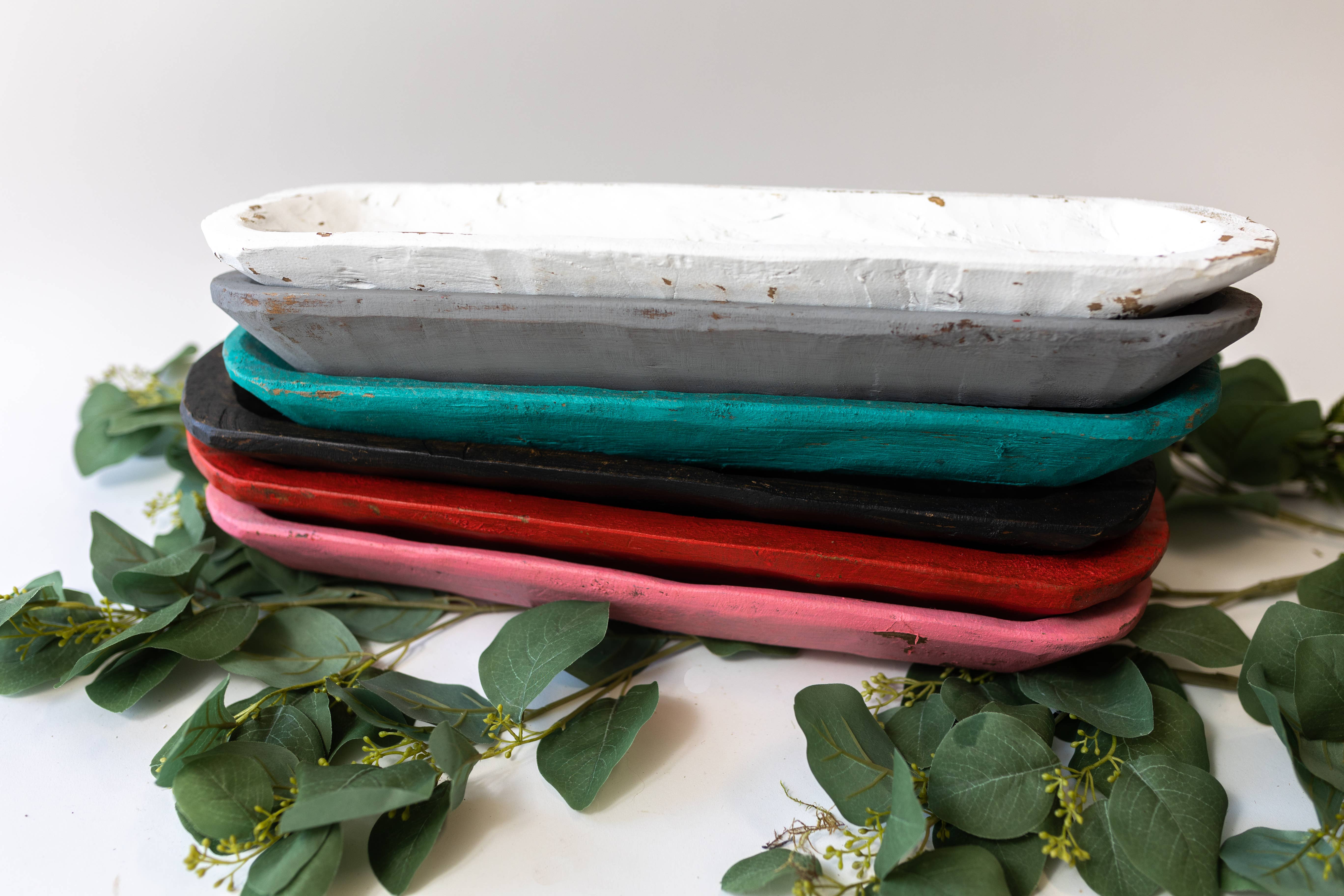 Forever Green Art - Wholesale Decorative Plate/Dish/Bowl - Small Wood Bread Bowl 19" L1