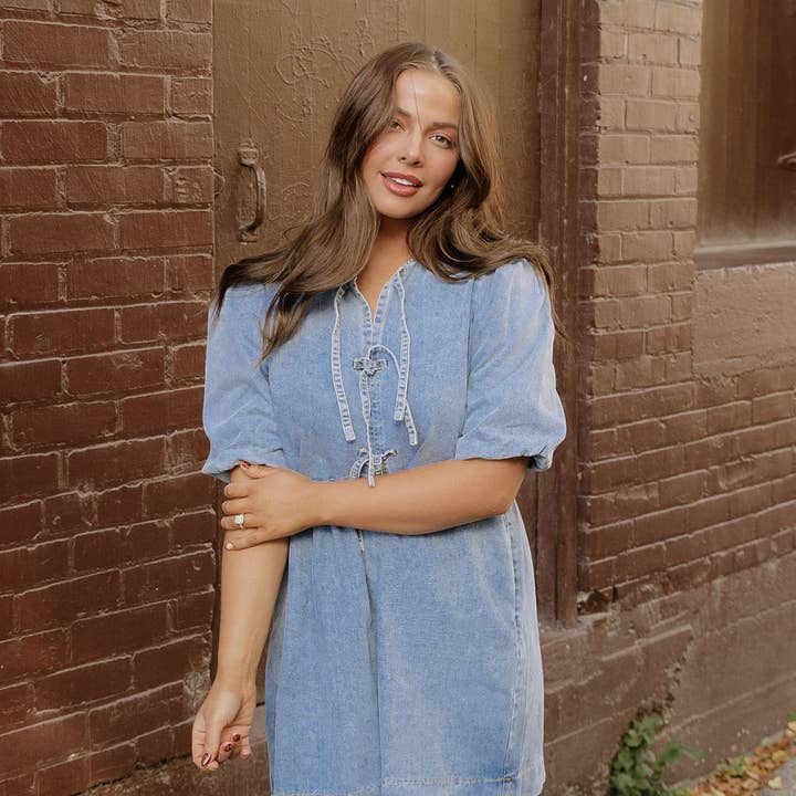 Fallon Bowknot Puff Sleeve Denim Dress and other Purchase Wholesale fallon. Free Returns & Net 60 Terms on Faire trending on Faire.