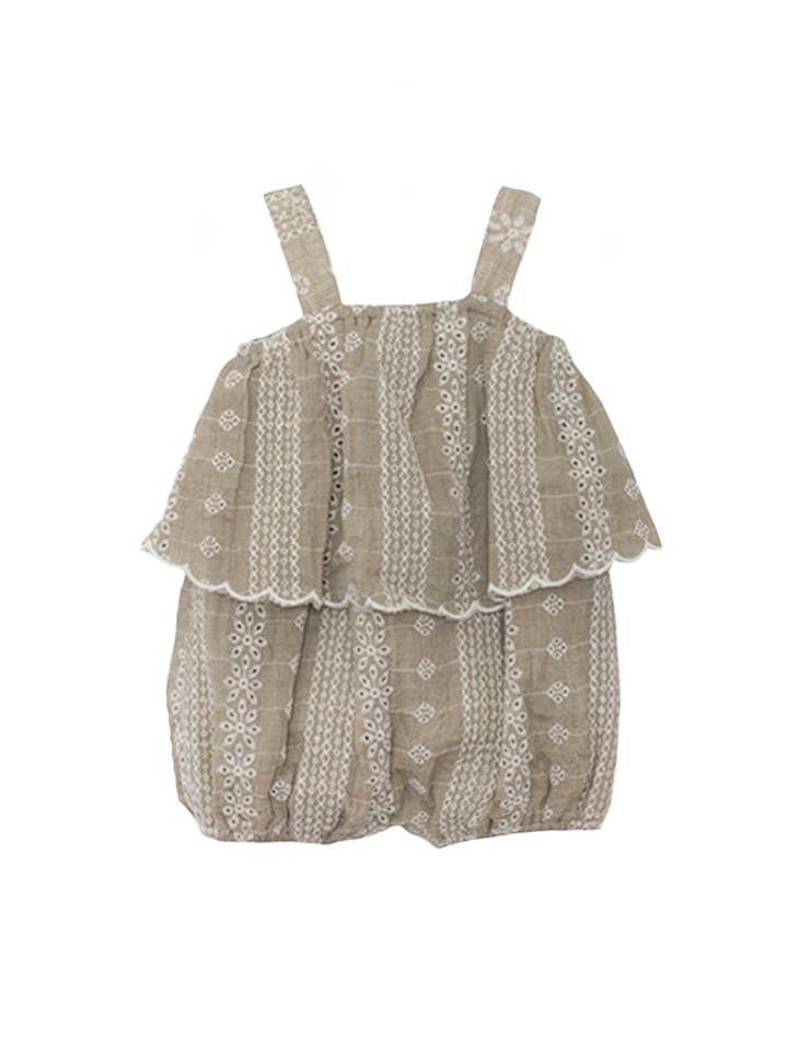 Espresso Sleeveless Romper for wholesale by mabel + honey