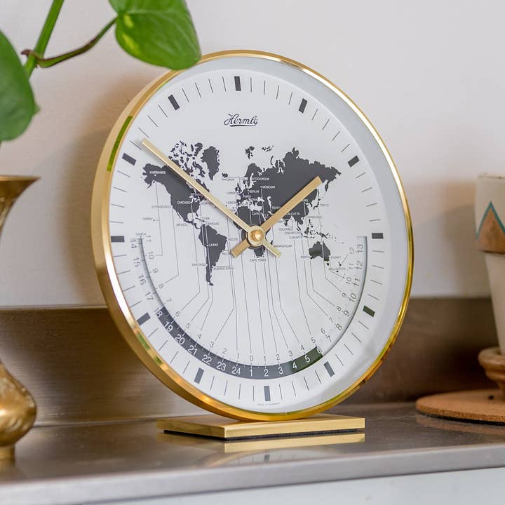 Hermle - Wholesale Desk Clock - Buffalo Quartz World Time Desk Clock0