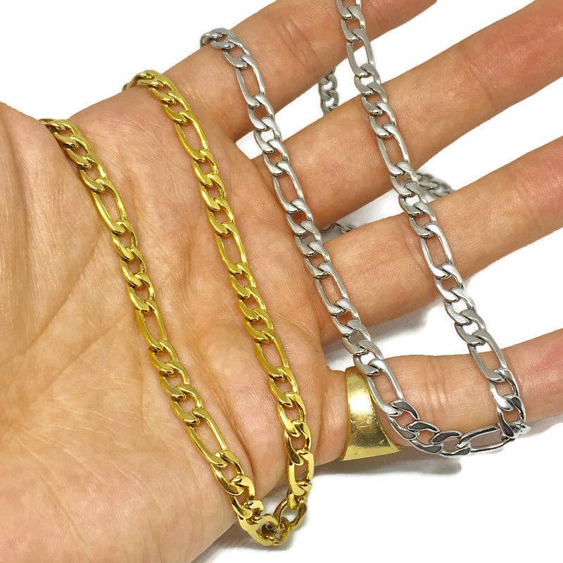 Gifts From The Crypt - Wholesale Link & Chain Necklace - Italian Figaro Chain Necklace | Unisex Cuban Curb Link Chain2