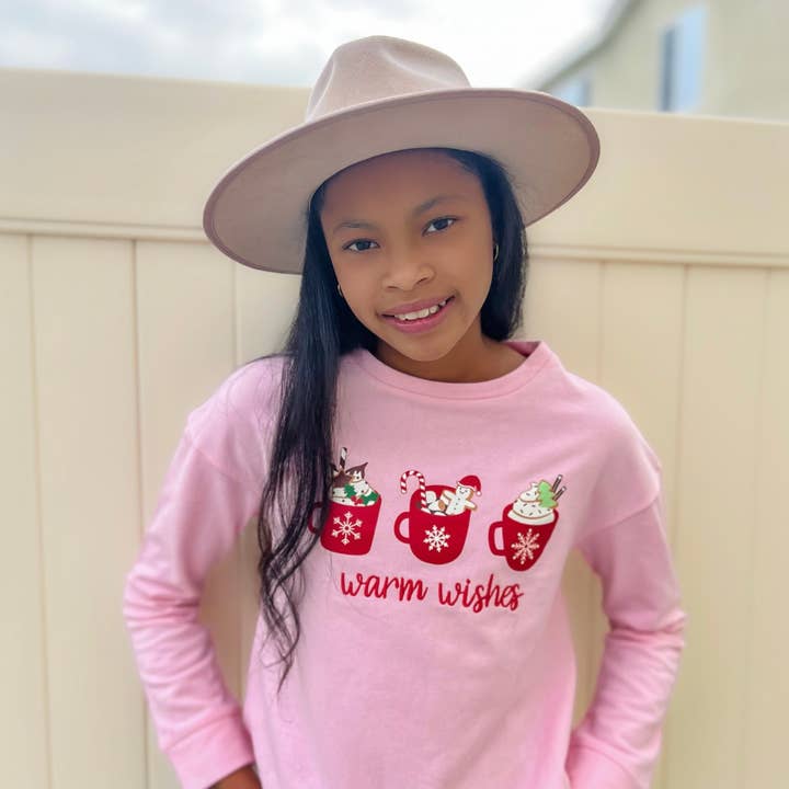 Sweatshirt Warm Wishes Hot Cocoa Christmas Holiday pour préadolescents pour la vente par Sweet Soul