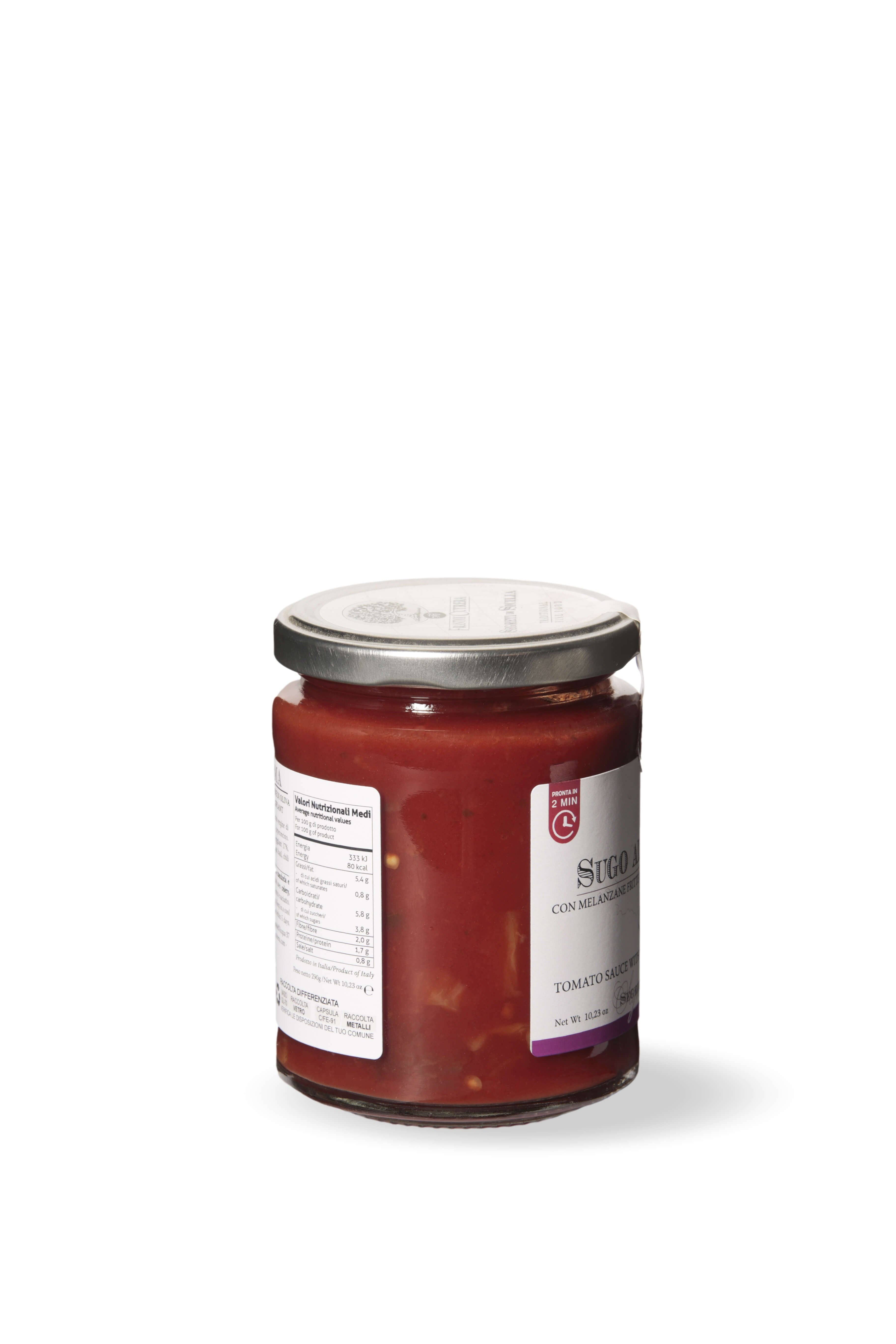 Frantoi Cutrera - Wholesale Pasta Sauce - Norma sauce with eggplants fried in extra virgin oil2