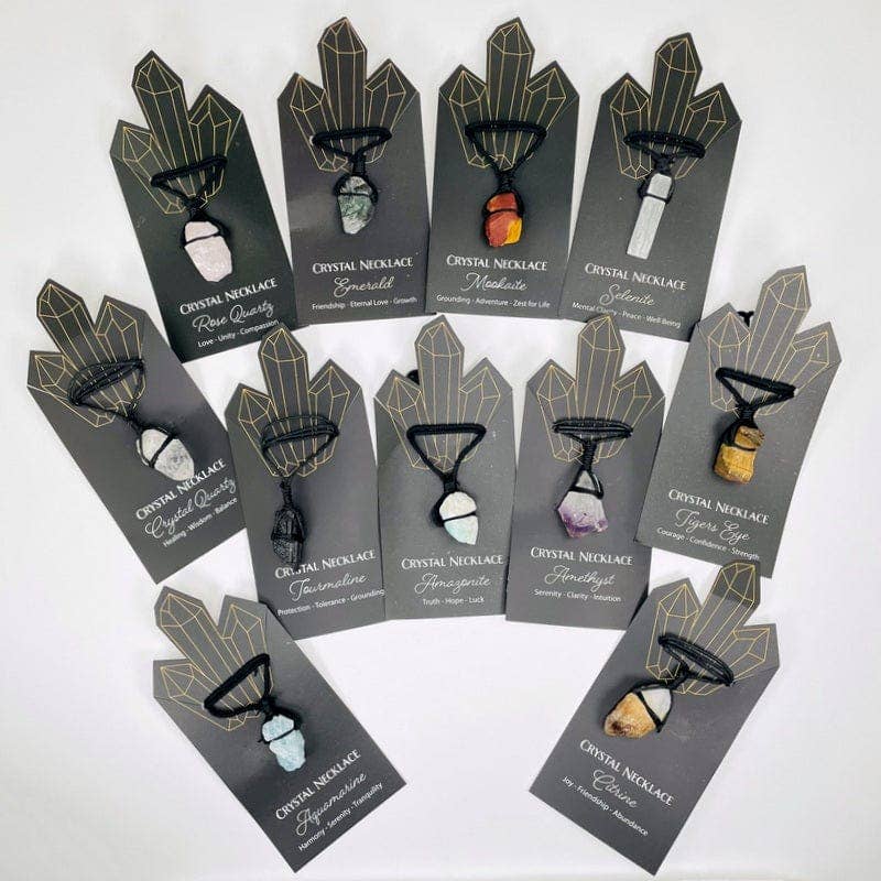 Rock Paradise – Engroshandel Halskæde med vedhæng – Krystal på snor halskæde - du vælger sten -4