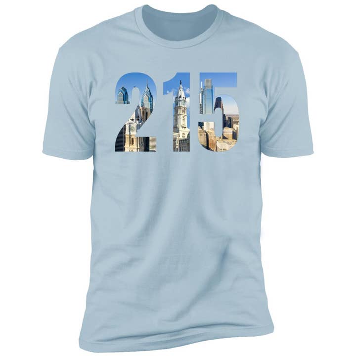 Philly 215 Landmarks Premium Unisex T-shirt for wholesale by VivaCity Gear