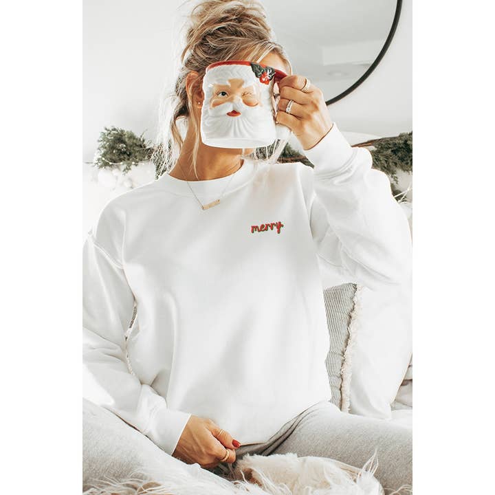 MERRY EMBROIDERY VINTAGE GRAPHIC SWEATSHIRTS for wholesale by Illustrated Society