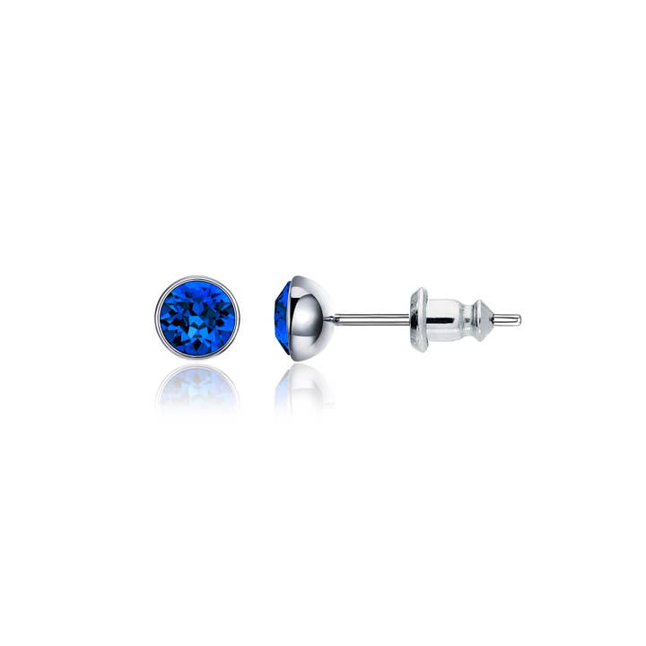 Boucles d'oreilles à tige emblématiques avec 3 tailles Carat Capri | 2-1358-RCBL pour la vente par My Jewellery Story