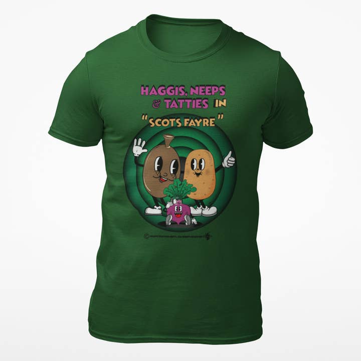 Haggis, Neeps & Tatties T-Shirt for wholesale by Brave Scottish Gifts