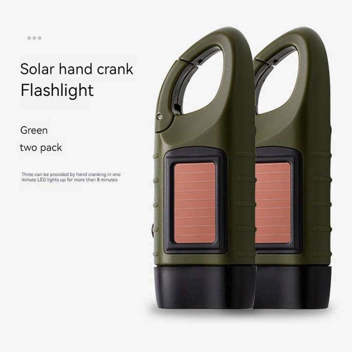 VIGOR - Wholesale Flashlight - Hand Crank Solar Powered Flashlight Emergency Rechargeable5