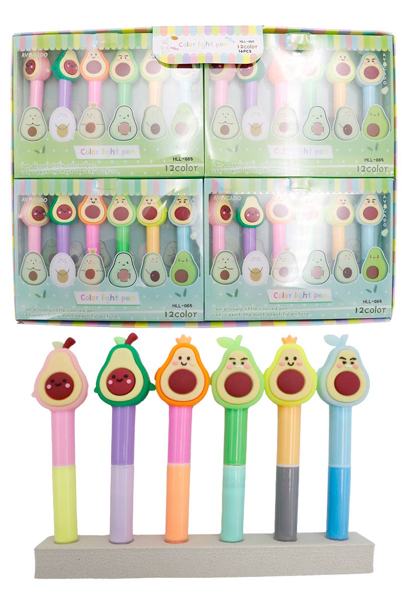 Cap Zone - Wholesale Highlighter - Avocado Stackable Highlighter Marker - 6 pcs Pack1