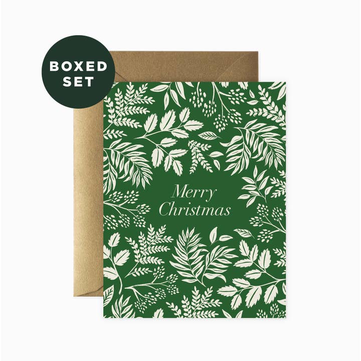 Paper Anchor Co. – Großhandel Weihnachtskarte – Christmas Vines Frohe Weihnachtskarte | Set mit 6 Stück1