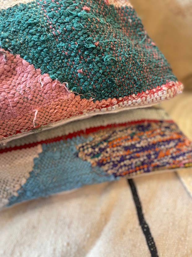 NOMAD BY LIV - Wholesale Throw/Decorative Pillow - Handmade Boucherouite Cushion - cover, colorful7