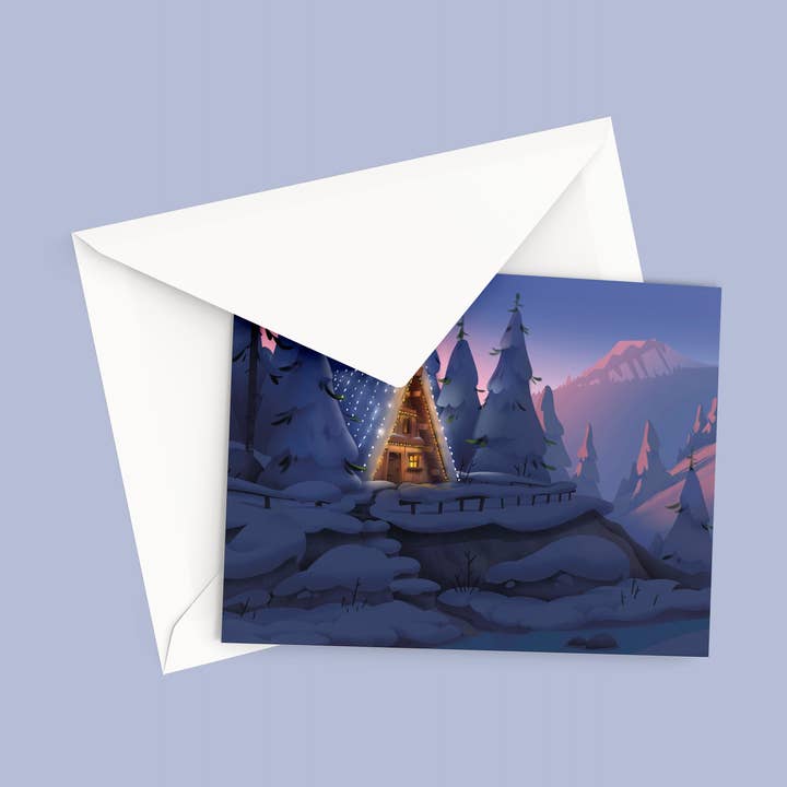 DISPLEJ - Wholesale Season's Greetings Card - Greeting Card "Holiday cottage" By Marko Renko0