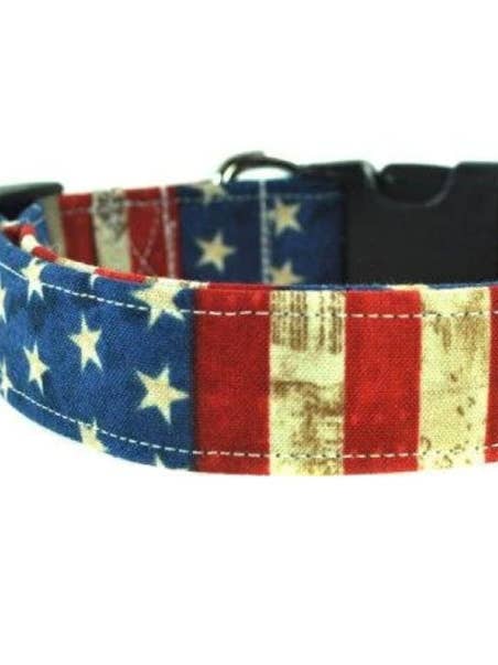 Stjärnor Och Ränder Patriotisk Hundhalsband för wholesale av Collars by Design