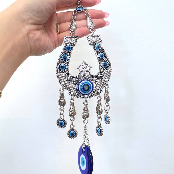 Horseshoe Evil Eye Amulet 035 for wholesale by Atlas Fashion