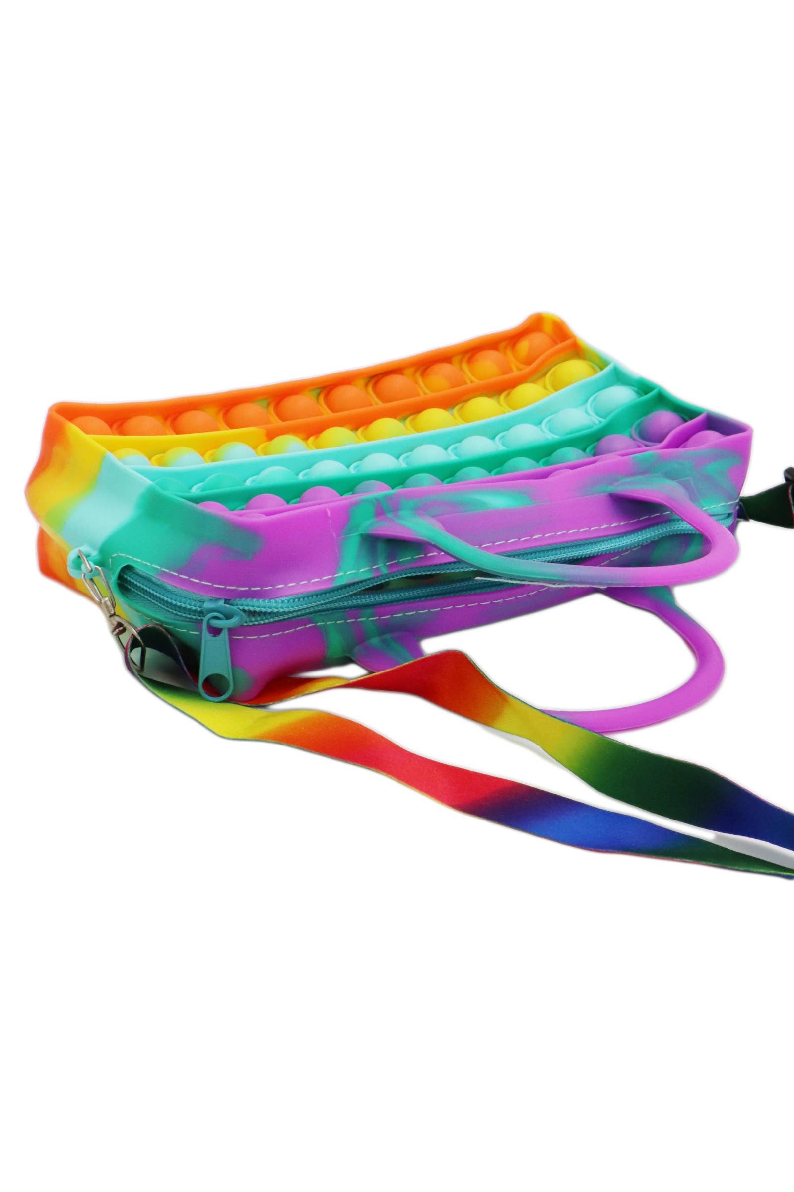 Rainbow Pride Silicone Crossbody Clutch Purse Bag for wholesale on Faire3