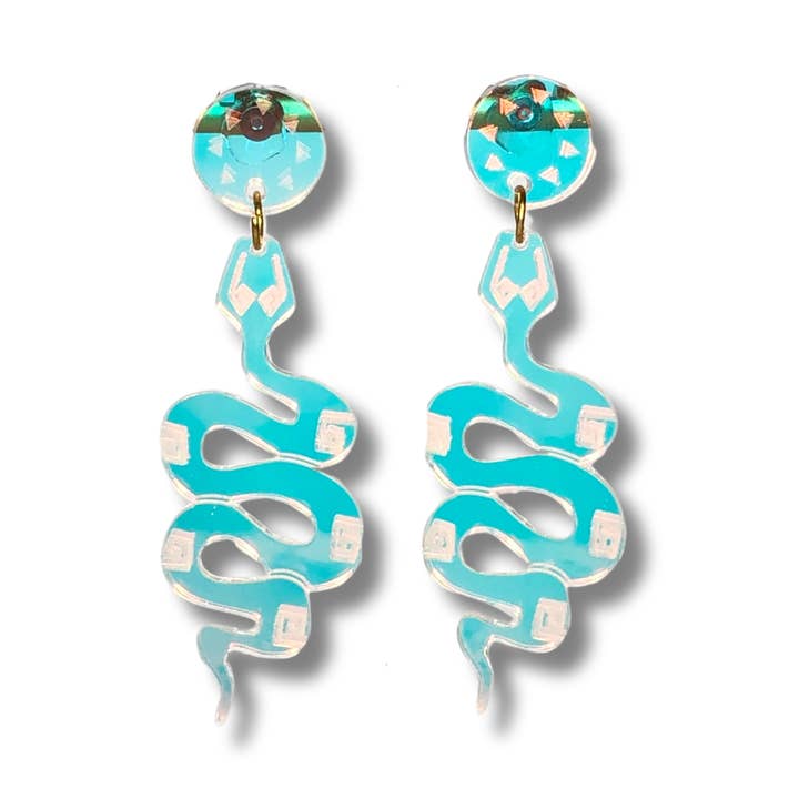 Rising Serpent Iridescent Acrylic for wholesale by anamarinastudio