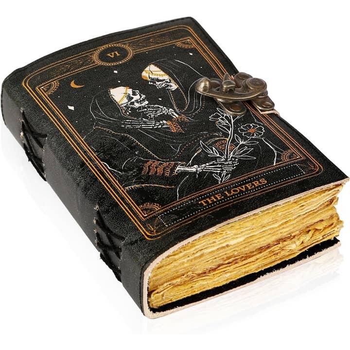 Tuzech Leather – wholesale Journal och dagbok – TUZECH läderklätt anteckningsbok med grimoirestil och ojämna kanter för män och kvinnor1