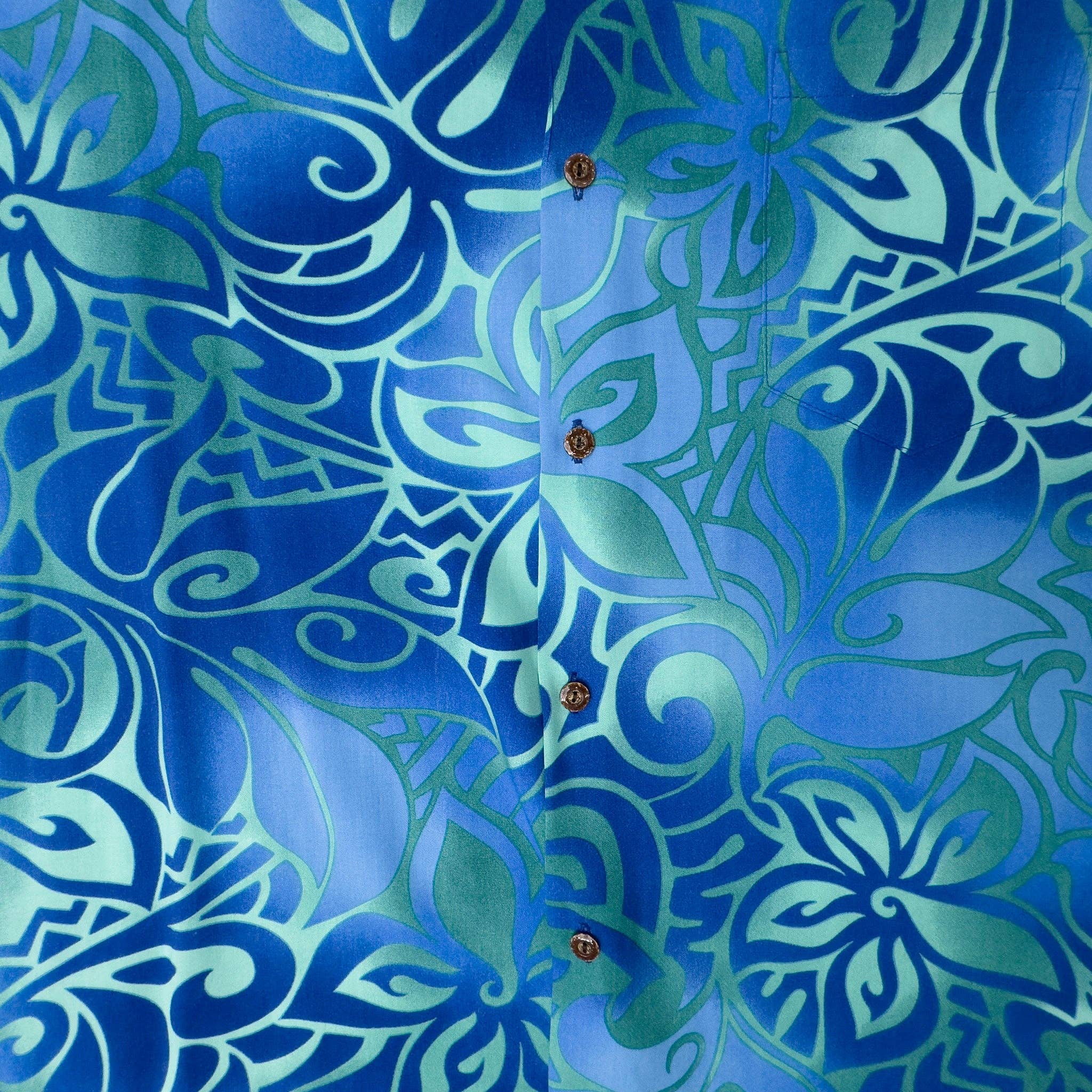 Hilo Hattie - Wholesale Button Down Shirt - Men's - Tribal Tiare Aloha Shirt14