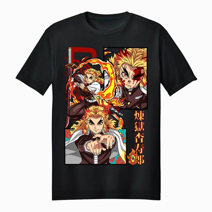 Camiseta unisex para adultos de Demon Slayer Kyojuro Rengoku Hashira de la Llama para venta al por mayor de Fundom