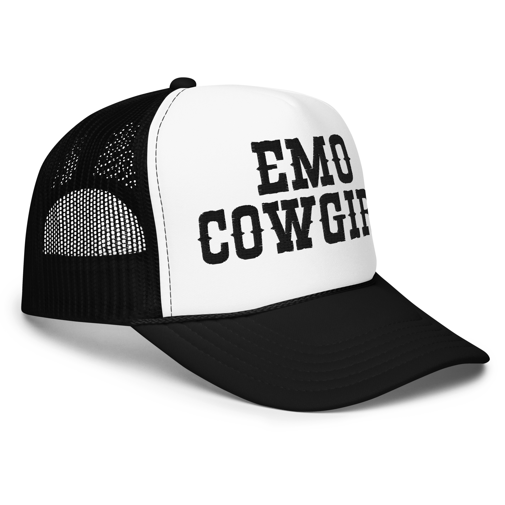 Goth Cloth Co. - Wholesale Trucker Hat - Women's - Emo Cowgirl Embroidered Foam Trucker Hat30