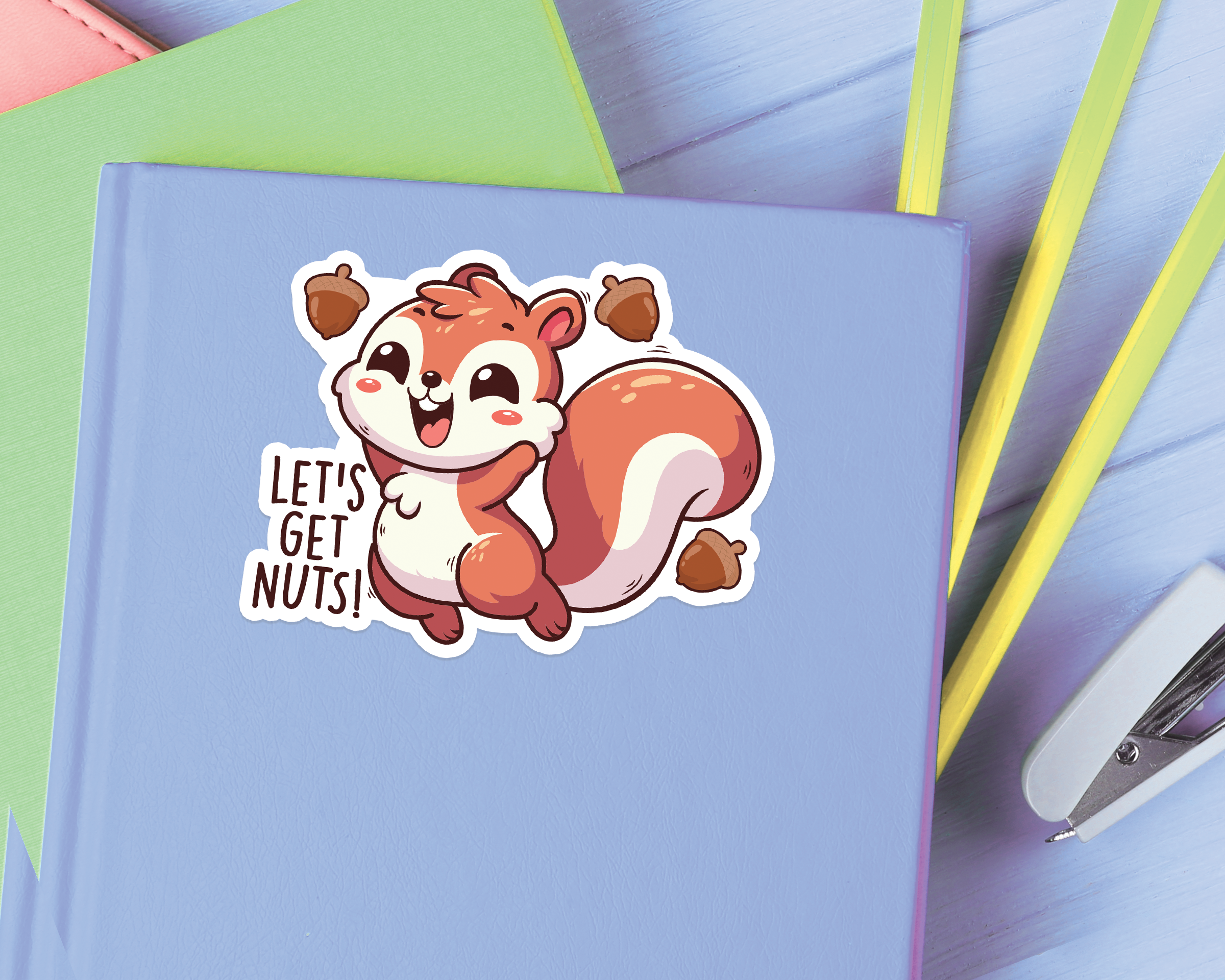 FunUsual Suspects - Wholesale Sticker - Squirrel Let's Get Nuts Sticker2