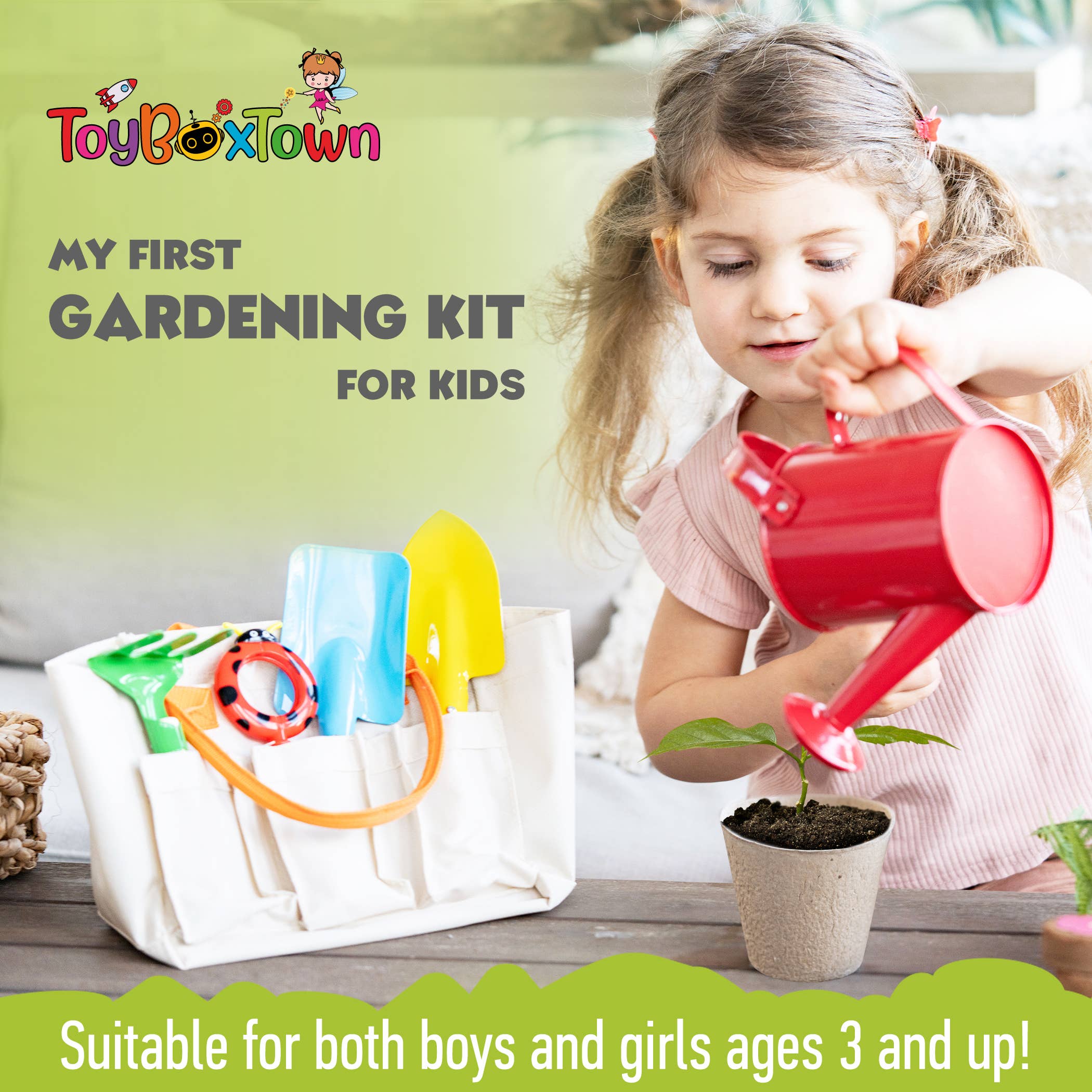 ToyBoxTown - Wholesale Toy Set - Kids - My First Gardening Kit - Kids Gardening Set 27 pieces1