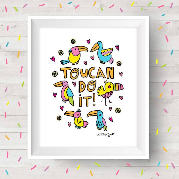 Toucan göra det - Print för wholesale av Jenipher Lyn / Nightly Doodles