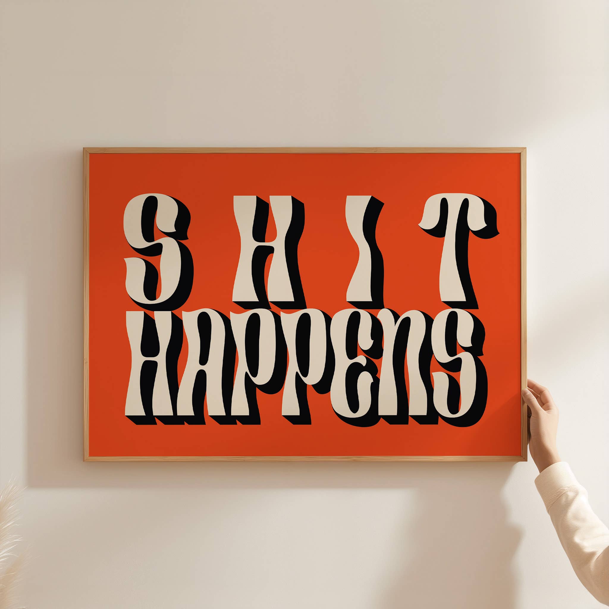 Twisted Rebel Designs - Wholesale Art Print - Shit Happens Typography Print4