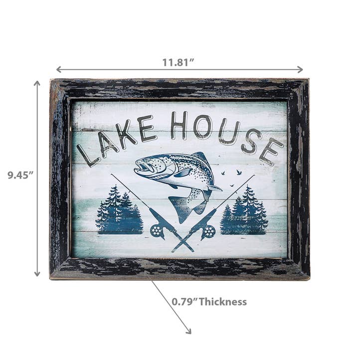 Multi Wooden Lake House Fish Wall Decor for wholesale on Faire