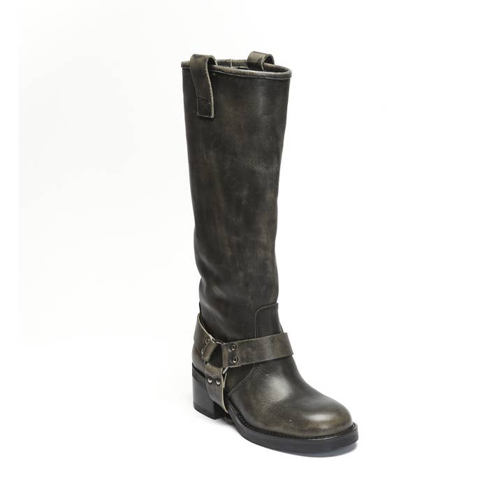 Frank Daniel – Großhandel Combat Boots – Damen – Schwarzer Biker-Biker für Damen, hergestellt in Italien. FD7610