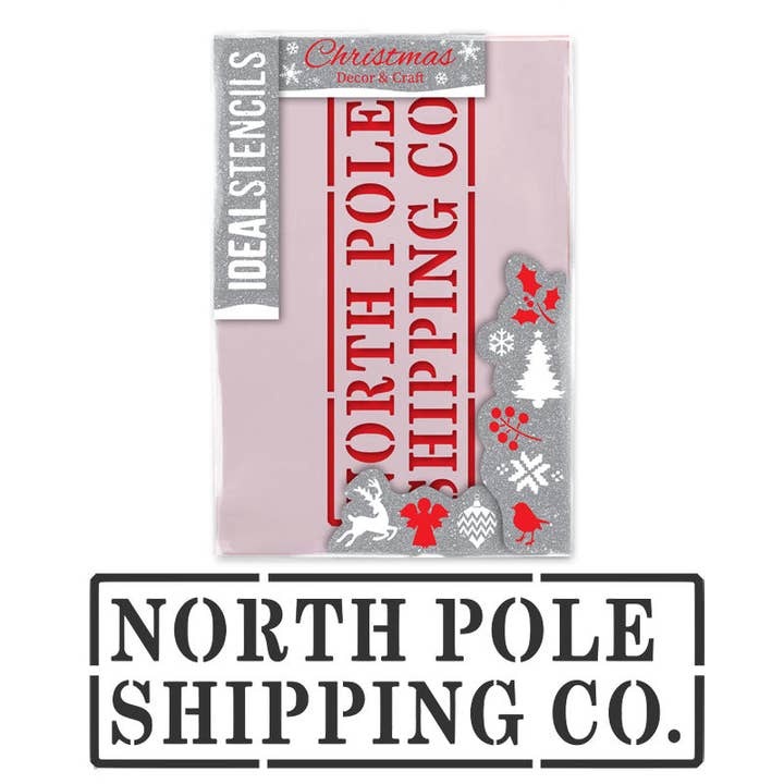 North Pole Shipping Co. for wholesale by Ideal Stencils