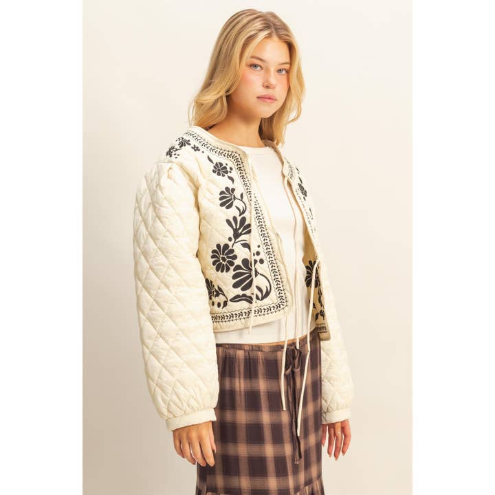 HYFVE - Wholesale Jacket - Women's - Quilted Floral Embroidered Padding Jacket8