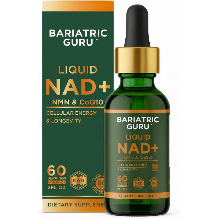 Bariatric Guru - Wholesale Oral Supplement/Vitamin - NAD+ NMN CoQ10 Supplement – Energy & Anti-Aging Boost 2oz