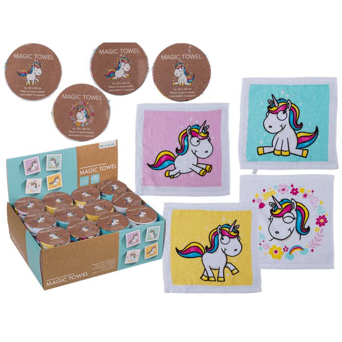 Asciugamano in cotone magico, unicorno fumetto per la vendita all'ingrosso da parte di Out of the blue KG