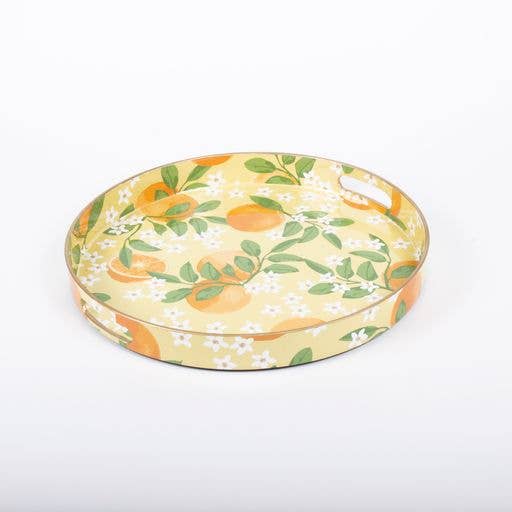 8 Oak Lane - Wholesale Serving Tray - Orange Grove Round Tray2