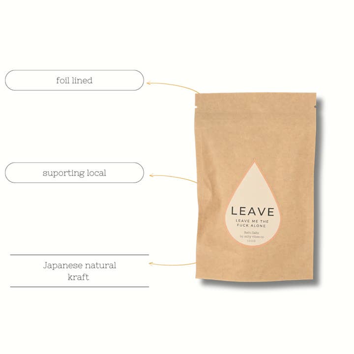 Salty Vibes Co - Wholesale Bath salts - Leave - Calming Bath Salts with Cedarwood