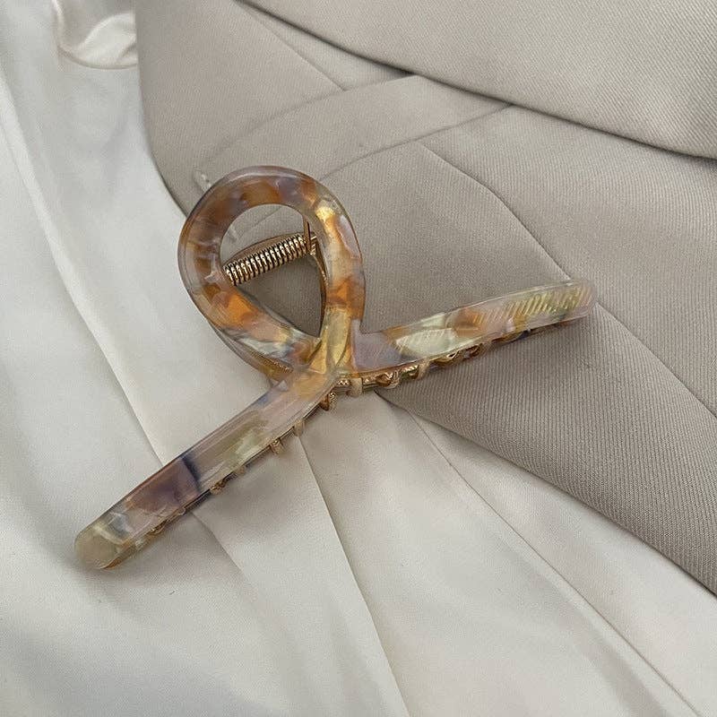 Dipped Shop - Wholesale Haarclip - Dames - Eenvoudige metalen haarklauwen met groot kruis DPJC23123