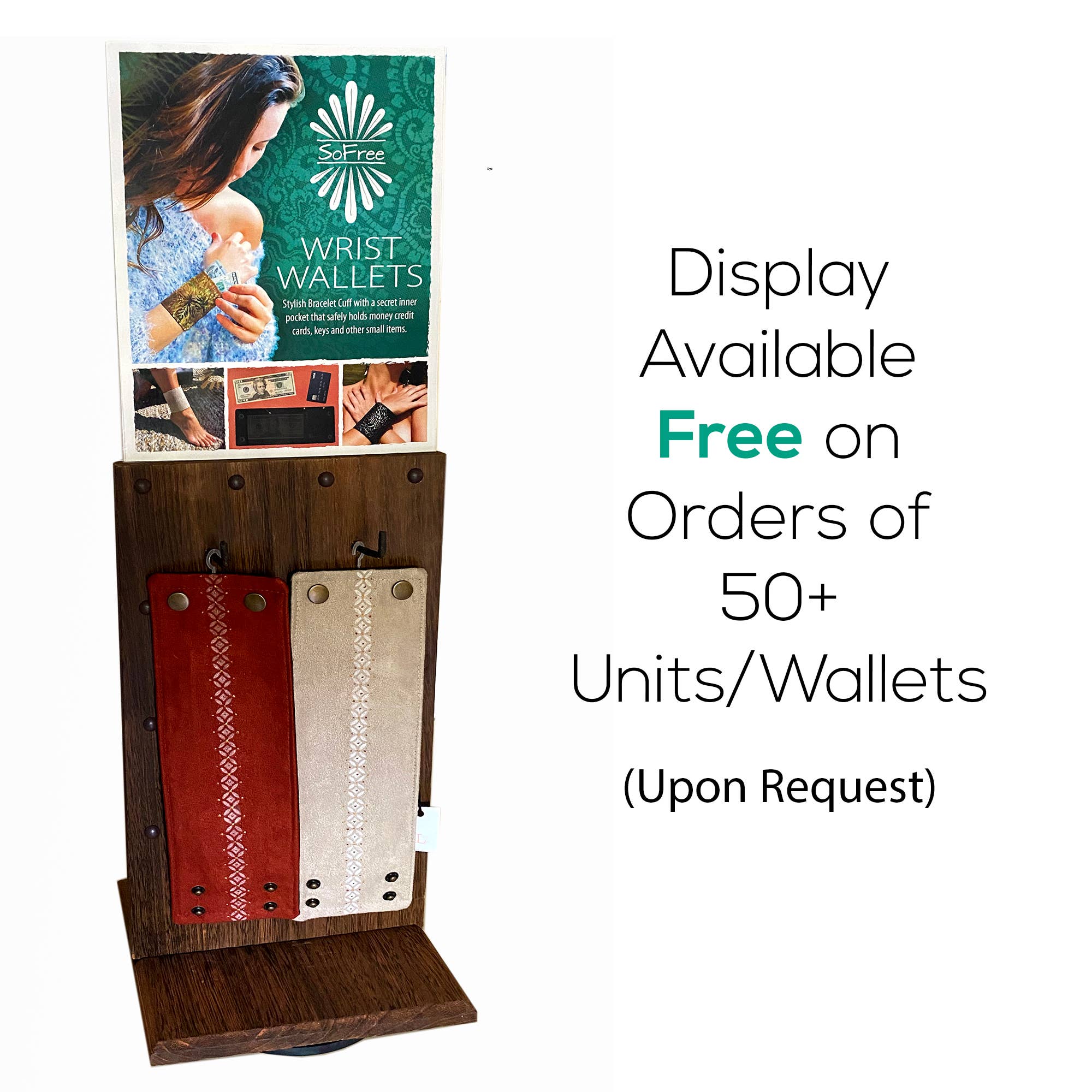 SoFree Creations - Wholesale Polsbandje - Polsportefeuille - Gouden en zilveren mandala over zwart veganistisch suède9