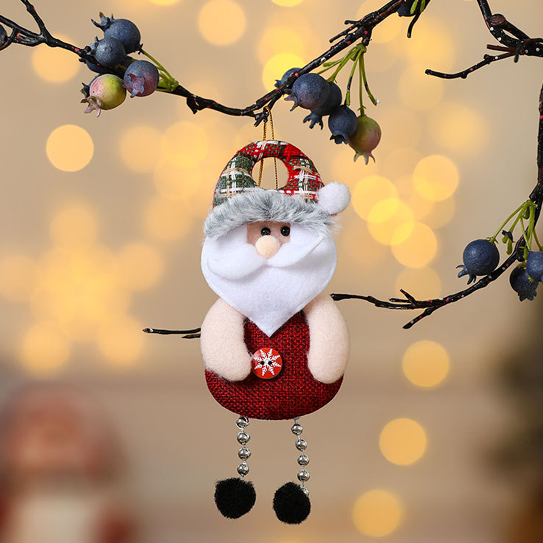 UNISHE - Wholesale Christmas Decoration - Christmas Decor Fabric Santa Claus Hanging Ornament ZK37020