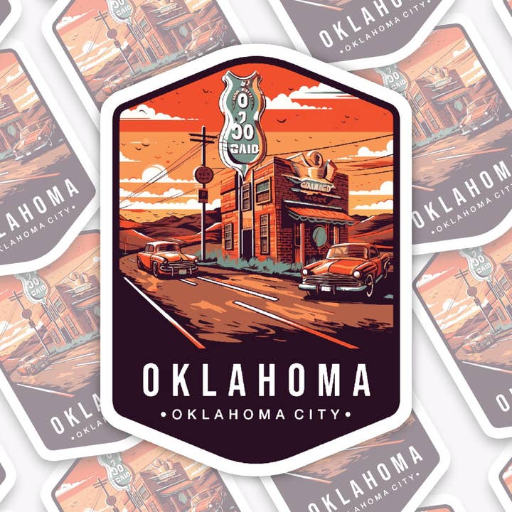 Handmade Vinyl sticker - "Oklahoma" State for wholesale by With Love, Ell