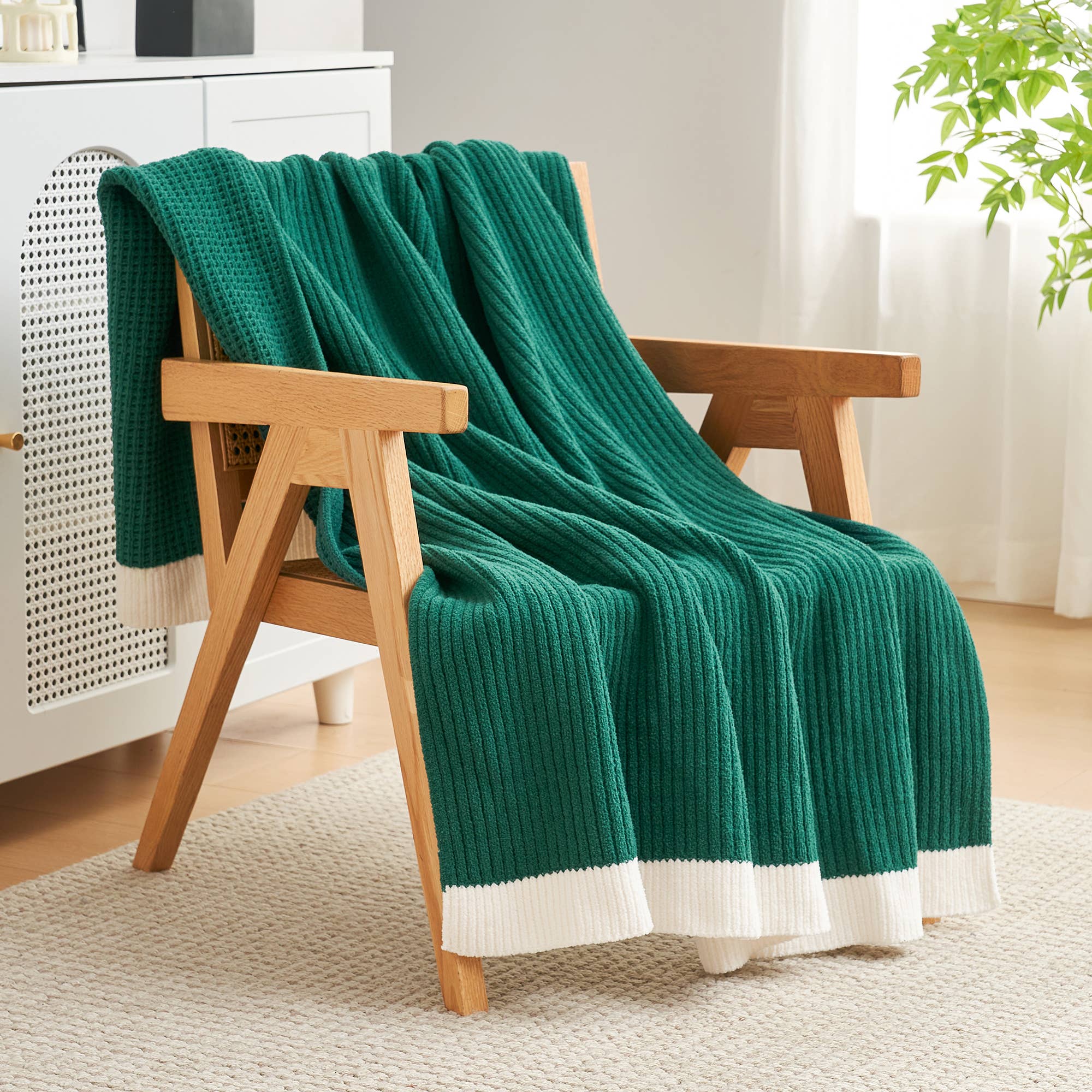 DreamValley - Wholesale Throw Blanket - AH Reversible Chenille Waffle Knit Throw Blanket17