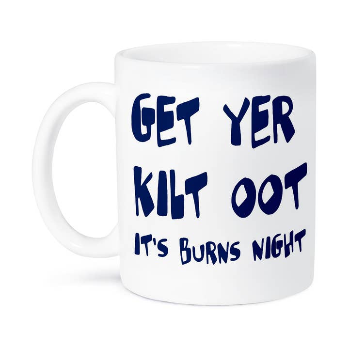 3dRose - Wholesale Coffee Mug - 3dRose, Get Yer Kilt Oot Its Burns Night Blue Text, Mug8